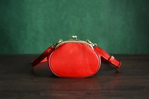 Image of Custom Handmade Italian Tanned Leather Satchel Messenger Shoulder Bag Women Mini Bag D033