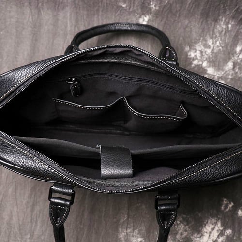 Image of Genuine Leather Briefcase, Men's Messenger Bag, Laptop Bag LJ1060