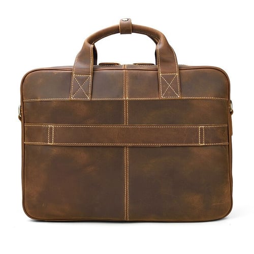 Image of Handmade Vintage Leather Mens Briefcase, Laptop Bag, Messenger Bag LF3319