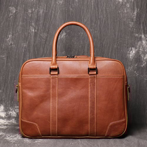 Image of Genuine Leather Briefcase, Men's Messenger Bag, Laptop Bag LJ1060