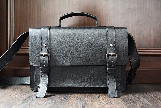 Image of Custom Handmade Leather Briefcase, Messenger Bag Shoulder Bag Men's Handbag D090