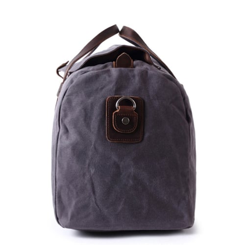 Image of Waxed Canvas Duffle Bag Holdall Luggage Weekender Bag Travel Bag AF12