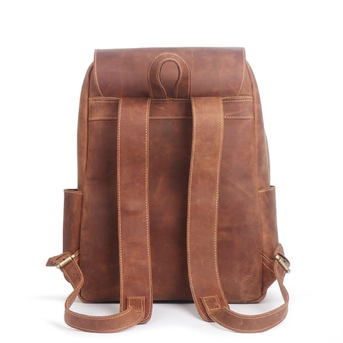Image of Handmade Crazy Horse Leather Backpack Men Backpack NZ11