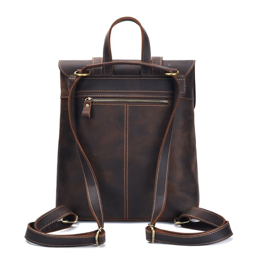 Image of Handmade Genuine Leather Backpack Travel Men Backpack MSG9763