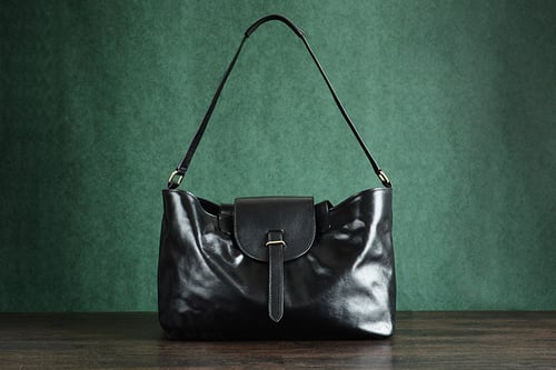 Image of Custom Handmade Vegetable Tanned Italian Leather Tote Bag Shoulder Bag Women Handbag D047