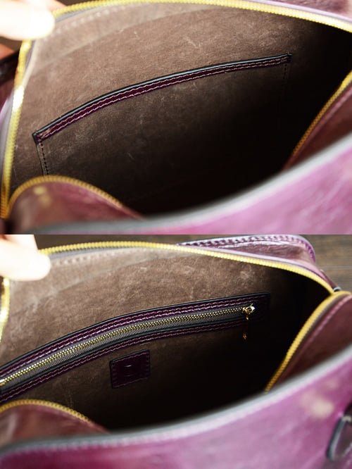 Image of Custom Handmade Vegetable Tanned Italian Leather Women Handbag Tote Bag Lady Bag D045